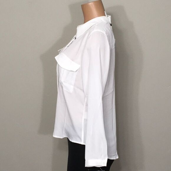 L’ Academie Safari lace up long sleeve top. NWT - Picture 5 of 7